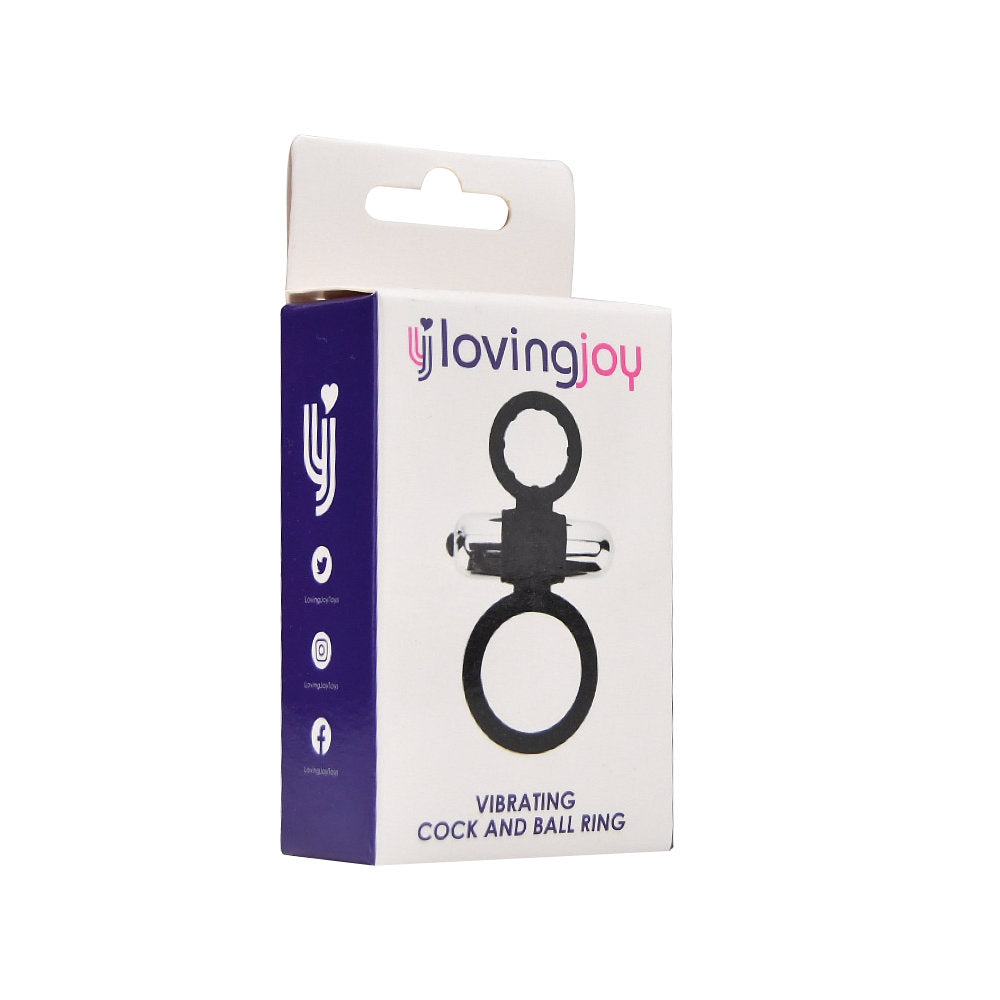 Loving Joy Silicone Vibrating Cock and Ball Ring