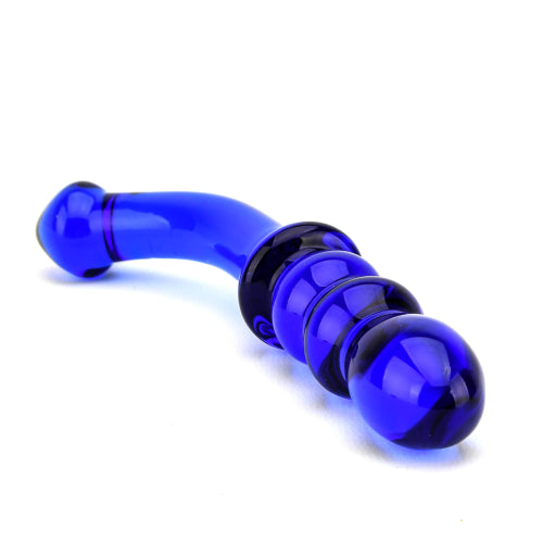 Spectrum Ribbed G-Spot Glass Dildo